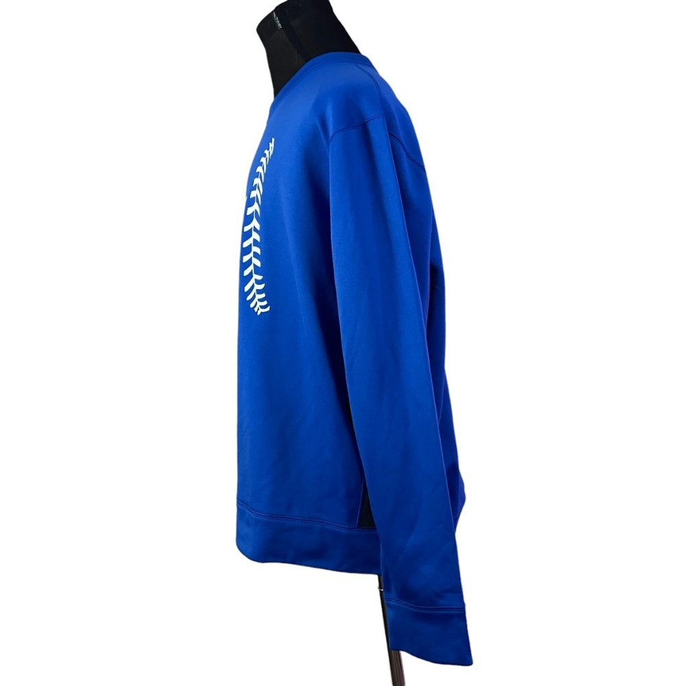 Nike | Men's Blue Therma-Fit Fleece lined Long Sleeve Athletic Sweatshirt 2XL - Picture 3 of 7